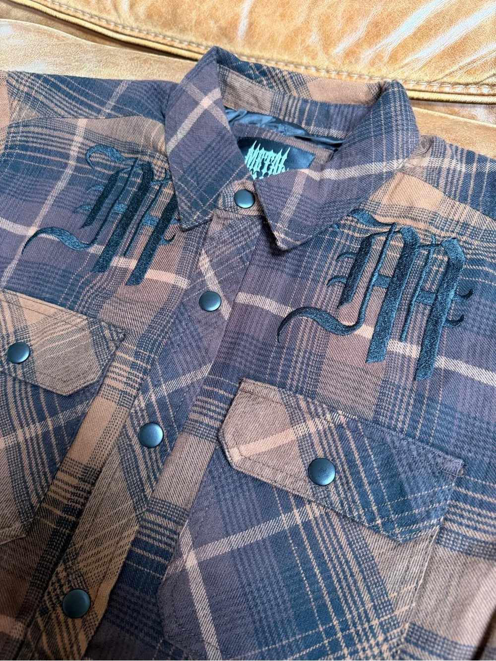 Metal Mulisha Wartime Flannel Shacket Men’s S NWT Lined Plaid Snap Shirt Jacket